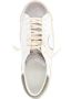 Philippe Model Vintage Witte Lederen Sneaker met Groene Hak White Heren - Thumbnail 6