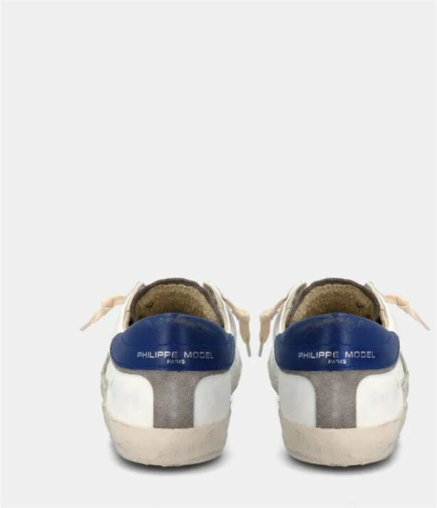 Philippe Model Vintage Witte Leren Sneakers White Heren