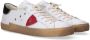 Philippe Model Witte Sneakers Leder Katoen Rubber Zool Multicolor Heren - Thumbnail 13