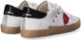 Philippe Model Witte Sneakers Leder Katoen Rubber Zool Multicolor Heren - Thumbnail 15