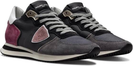 Philippe Model Dames Sneakers Tzld Wl01 Noir Burdeos Gray Grijs Dames