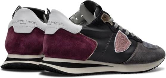 Philippe Model Dames Sneakers Tzld Wl01 Noir Burdeos Gray Grijs Dames