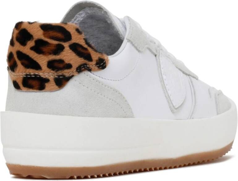 Philippe Model Witte Animalier Sneakers Multicolor Dames