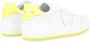 Philippe Model Witte en Fluorescerend Gele Leren Sneaker White Heren - Thumbnail 4