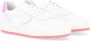 Philippe Model Witte en Fuchsia Leren Sneaker White Dames - Thumbnail 4