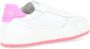 Philippe Model Witte en Fuchsia Leren Sneaker White Dames - Thumbnail 5