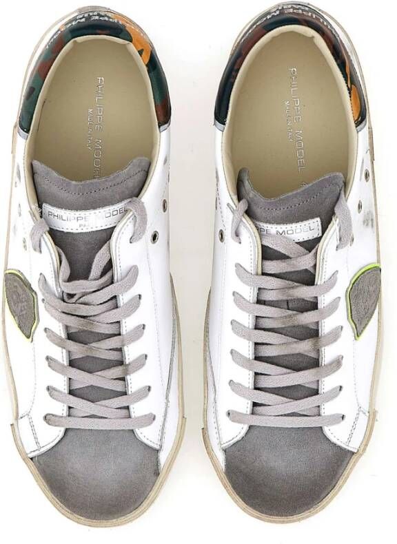 Philippe Model Witte Groene Sneakers White Heren