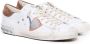 Philippe Model Witte Kalfsleren Lage Sneakers met Metalen Details White Heren - Thumbnail 15