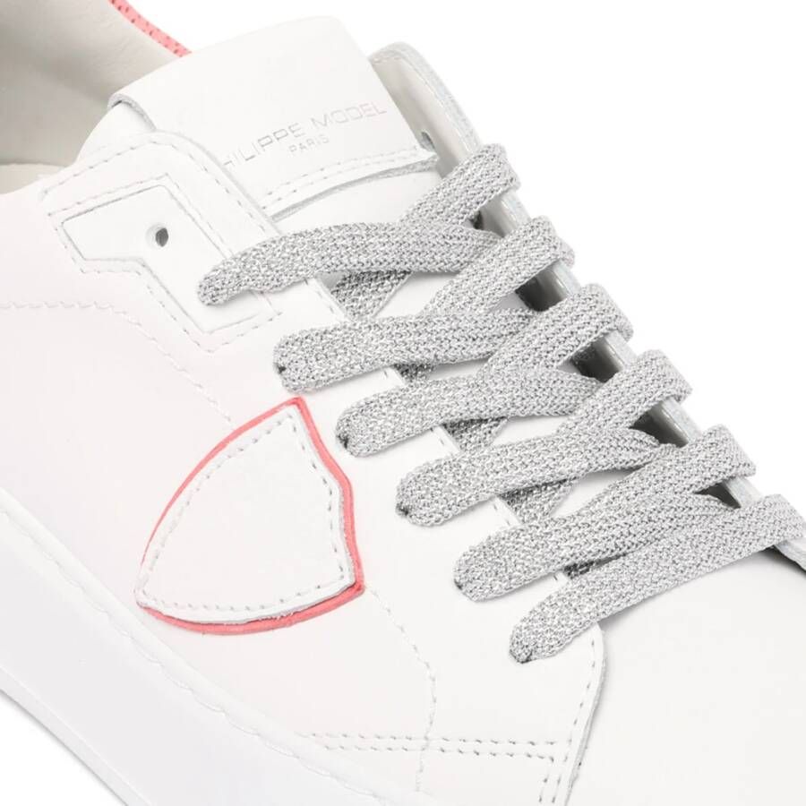 Philippe Model Witte Koraalroze Tempel Sneakers