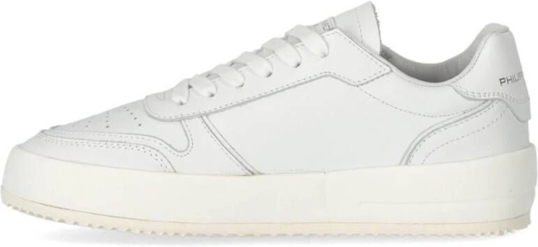 Philippe Model Witte Lage Mooie Leren Sneaker White Heren