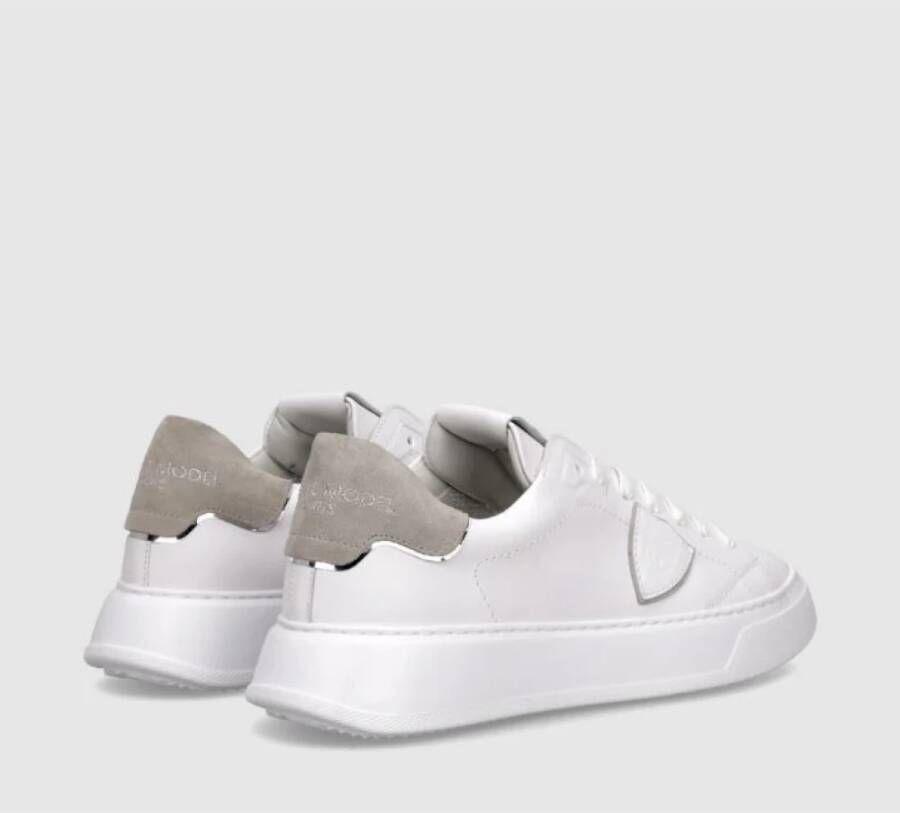 Philippe Model Witte Lage Sneakers Kalfsleer White Heren
