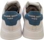 Philippe Model Witte Leren High-Top Sneakers met Denim Spoiler Blue Heren - Thumbnail 4