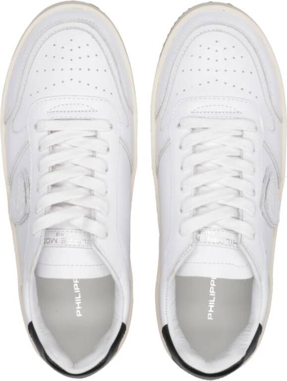 Philippe Model Witte Leren Lage Sneakers White Dames