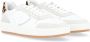 Philippe Model Witte Leren Sneaker met Dierenprint White Dames - Thumbnail 3