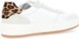 Philippe Model Witte Leren Sneaker met Dierenprint White Dames - Thumbnail 4
