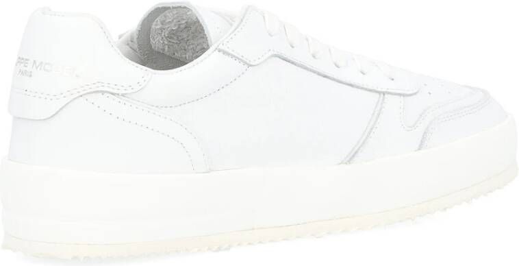 Philippe Model Witte Leren Sneaker Nice Model