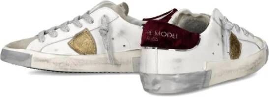 Philippe Model Witte Leren Sneakers