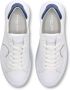 Philippe Model Eenvoudige Temple Sneakers met Vetersluiting White Heren - Thumbnail 11