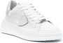 Philippe Model Witte Leren Sneakers Logo Plaque White Dames - Thumbnail 3