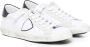 Philippe Model Witte Leren Sneakers met Contrasterende Hiel White Heren - Thumbnail 4