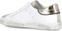Philippe Model Witte Leren Sneakers met Gouden Details White Dames - Thumbnail 4