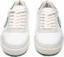 Philippe Model Witte Leren Sneakers met Groene Details White Heren - Thumbnail 2