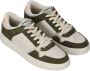 Philippe Model Witte leren sneakers met groene details Multicolor Heren - Thumbnail 2