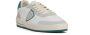 Philippe Model Witte Leren Sneakers met Groene Spoiler Multicolor Heren - Thumbnail 2
