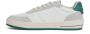 Philippe Model Witte Leren Sneakers met Groene Spoiler Multicolor Heren - Thumbnail 3