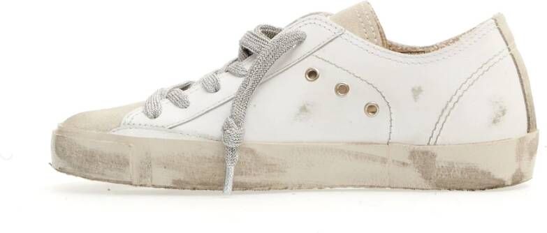 Philippe Model Witte Leren Sneakers Paris Model Multicolor Dames