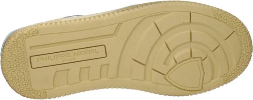 Philippe Model Witte Leren Sneakers Sporty Glam