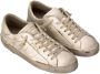 Philippe Model Witte Leren Sneakers Vintage Stijl Beige Heren - Thumbnail 2