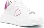 Philippe Model Logo Leren Sneakers Witte Leren Temple Sneakers met Metallic Details White Dames - Thumbnail 2