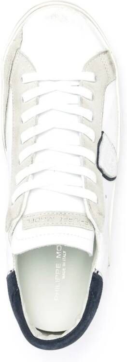 Philippe Model Witte Marineblauwe Sneakers Ronde Neus Ontwerp White Heren