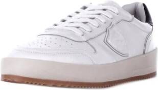 Philippe Model Witte Sneakers met Logo Detail