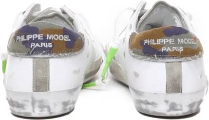 Philippe Model Witte Sneakers met Logo Detail White Heren