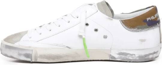 Philippe Model Witte Sneakers met Logo Detail White Heren