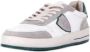 Philippe Model Witte Leren Sneakers Ronde Neus Logo Detail White Heren - Thumbnail 8