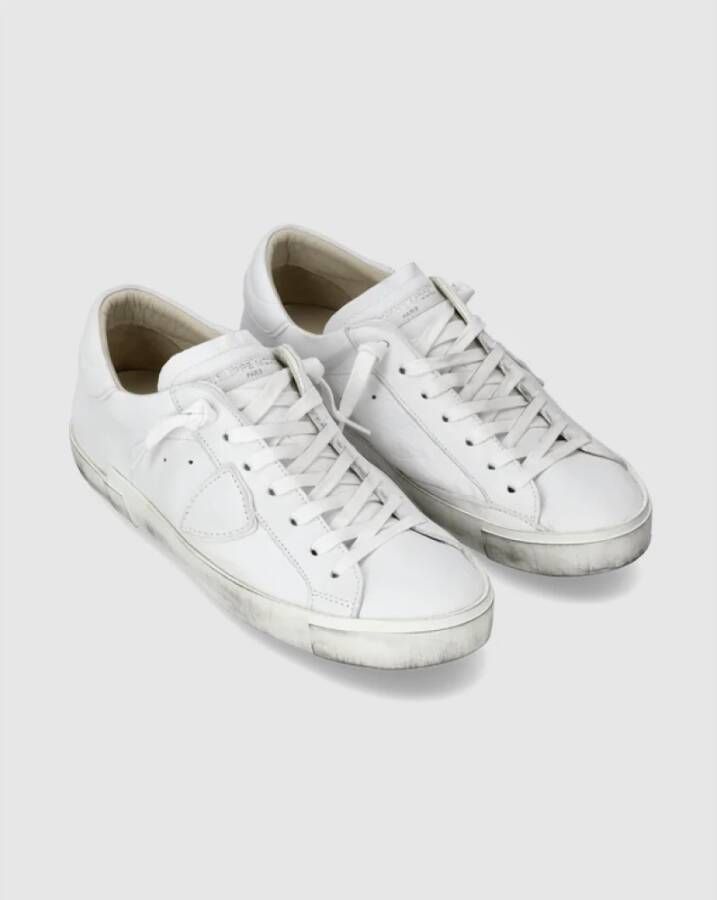 Philippe Model Witte Sneakers met Uniek Ambachtelijk Ontwerp White Heren