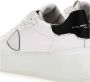 Philippe Model Witte Sneakers met Contrastdetails en Spiegelende Leren Randen White Dames - Thumbnail 15