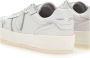 Philippe Model Witte Sneakers met Logo Patch en Contrasterende Hiel White - Thumbnail 85
