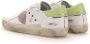 Philippe Model Prsx Witte Sneakers met Verouderd en Slangeneffect White Dames - Thumbnail 21