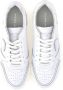 Philippe Model Witte Sneakers met Logo Patch en Contrasterende Hiel White - Thumbnail 29