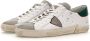 Philippe Model Witte lage sneakers met gebruikte behandeling en gekleurde randen White Heren - Thumbnail 13
