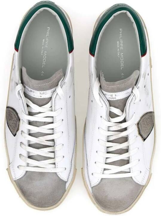 Philippe Model Witte Sneakers van Wit Heren