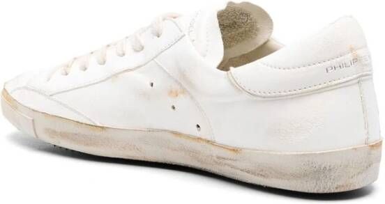 Philippe Model Witte Vetersneaker met Merkhiel White Heren
