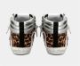Philippe Model Grijze Leren Sneaker met Zilveren Inzetstukken Gray Dames - Thumbnail 5