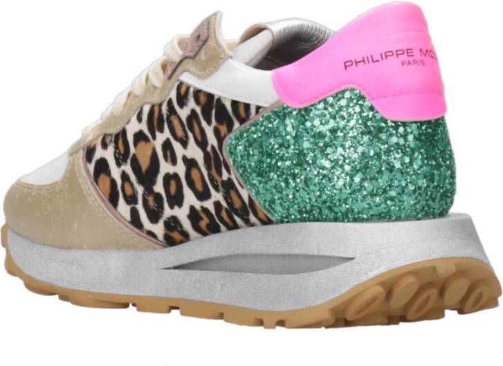 Philippe Model Zilveren Flicks Tropez Haute Low Sneaker Multicolor Dames