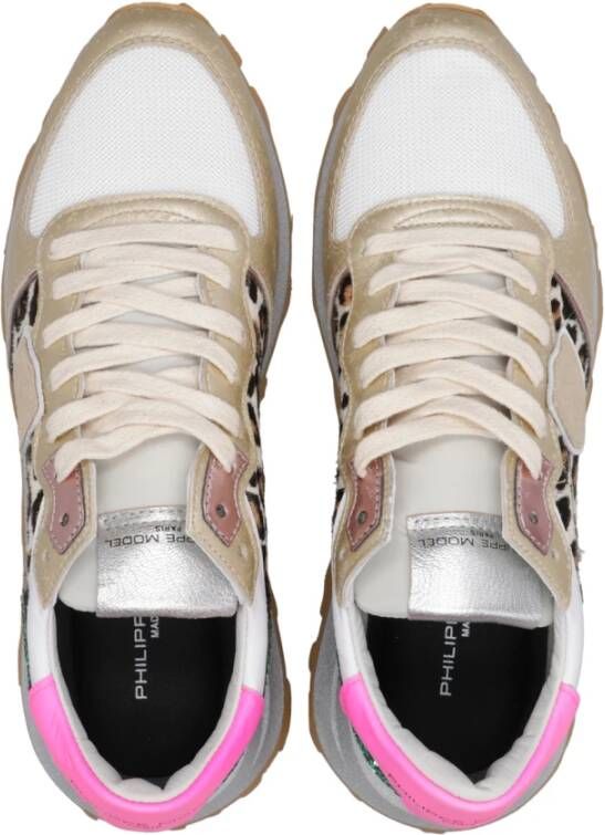 Philippe Model Zilveren Flicks Tropez Haute Low Sneaker Multicolor Dames