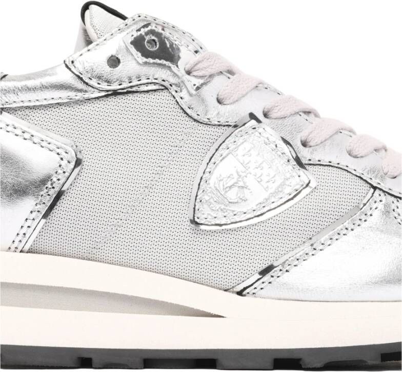 Philippe Model Zilveren Lage Sneakers